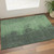 3' X 5' Fern Green And Sage Abstract Washable Area Rug With UV Protection