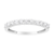 IGI Certified 1/2 Cttw Diamond 10K White Gold Prong Set Fluted Band Style Ring (I-J Color, I2-I3 Clarity)