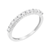 IGI Certified 1/2 Cttw Diamond 10K White Gold Prong Set Fluted Band Style Ring (I-J Color, I2-I3 Clarity)