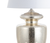 31" Silver Novelty Table Lamp With Drum Shade