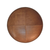 18" Cream and Brown Boucle Round Footstool