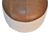18" Cream and Brown Boucle Round Footstool