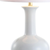 27" White And Gold Novelty Table Lamp With Drum Shade