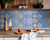 4" X 4" Blue Manna Peel And Stick Removable Tiles