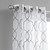 84” Silver Trellis Pattern Embroidered Window Curtain Panel