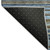 8' Navy Blue Brown And Taupe Striped Washable Round Rug With UV Protection