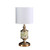 Homeroots Lighting 23" Golden Tones Metal And Glass Mosaic Table Lamp, Rose Gold Finish
