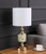 Homeroots Lighting 23" Golden Tones Metal And Glass Mosaic Table Lamp, Rose Gold Finish