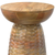 18" Natural Solid Wood Round Pedestal End Table