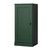 36" Green Solid Wood Adjustable Three Tier Library Bookcase with One Door