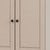 32" Beige Solid Wood Accent Cabinet With Two Doors