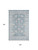 5' X 8' Blue And Sky Blue Floral Distressed Area Rug