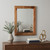 44" Brown Solid Wood Live Edge Framed Accent Mirror
