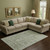 9' X 12' Artichoke Green And Gray Oriental Washable Area Rug With UV Protection