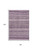 8' X 10' Plum And Gray Striped Washable Area Rug With UV Protection