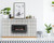 4" X 4" Black and White Rosa Peel and Stick Removable Tiles