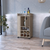 16" Gray Wood Bar Cart