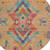 8' Copper And Ivory Round Tribal Washable Indoor Outdoor Area Rug