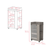 16" Gray Wood Bar Cart