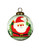 Festive Glitter Santa Hand Painted Mouth Blown Glass Ornament - 606114637073