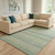 9' X 12' Fern Green And Ivory Striped Washable Area Rug With UV Protection