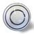 Set of Eight White And Navy Blue Geo Lines Ceramic Drawer Pull Knobs