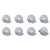 1.5" x 1.5" x 1.5" White Navy Handpainted Ceramic Knobs 8 Pack - 4512822748641