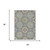 3' X 5' Gray And Brown Floral Medallion Washable Indoor Outdoor Area Rug