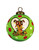 Charming Dog in a Heart Hand Painted Mouth Blown Glass Ornament