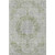 8' Olive Green And Silver Oriental Washable Area Rug With UV Protection