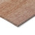 10' X 14' Terra Cotta And Peach Striped Washable Indoor Outdoor Area Rug