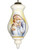 Mother Mary with Baby Hand Painted Mouth Blown Glass Ornament - 606114637783