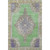 3' X 5' Lime Green Lavender And Brown Oriental Washable Area Rug With UV Protection
