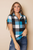 Randy Plaid Short Sleeve Top