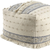 Cotton And Wool Striped Pouf Ottoman