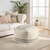 Cotton And Wool Striped Pouf Ottoman