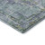 8' Teal Lavender And Green Oriental Washable Round Rug With UV Protection