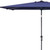 9' Navy Blue Polyester Rectangular Tilt Market Patio Umbrella