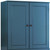 32" Teal Blue Solid Wood Accent Cabinet With Two Doors