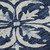 3' X 5' Navy Blue And Ivory Floral Washable Area Rug With UV Protection