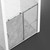 72" X 56" Tempered Glass Shower Door