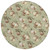 8' Artichoke Green Brown And Beige Round Stars Washable Indoor Outdoor Area Rug