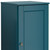 17" Teal Blue Solid Wood Free Standing Single Door Linen Cabinet
