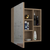 18" Natural Wood Floating Single Door Bathroom Vanity And Medicine Cabinet With Mirror