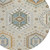 8' Beige And Ivory Round Tribal Washable Indoor Outdoor Area Rug