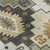 9' X 12' Fern Green And Gold Geometric Washable Area Rug With UV Protection