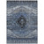 8' X 10' Blue Ivory And Gray Tribal Washable Indoor Outdoor Area Rug
