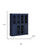 72" Navy Blue Solid Wood 8 Pantry Or Storage Closet