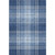 8' X 10' Navy Blue And Ivory Plaid Washable Area Rug With UV Protection
