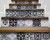 5" X 5" Black White and Gray Mosaic Peel and Stick Tiles